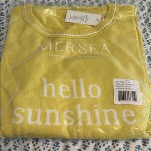 Mersea Yellow 'Hello Sunshine' Sweater NWT